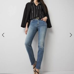 White House Black Market Washed-Blue Skinny Jeans